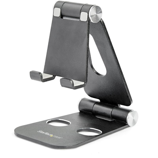 Startech Phone and Tablet Stand - Foldable Universal Mobile Device Holder for Smartphones & Tablets - Adjustable Multi-Angle Ergonomic Cell Phone