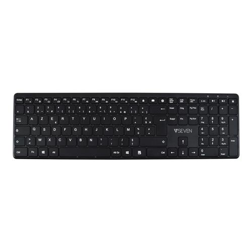 V7 Bluetooth Keyboard KW550FRBT 2.4GHZ Dual Mode French AZERTY - Black
