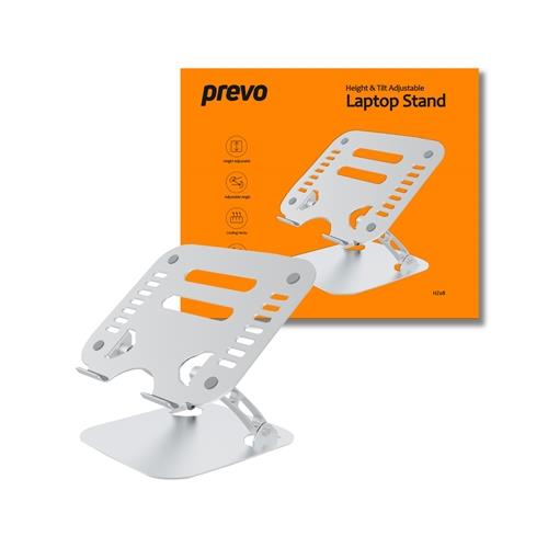 Prevo Aluminium Alloy Laptop Stand Fit Devices from 11 to 17 Inches Non-Slip Silicone Height and Angle Adjustable