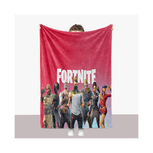 (01, 130*150CM) Fortnite Flannel Thickened Blanket Bed Sheet Warm Quilt