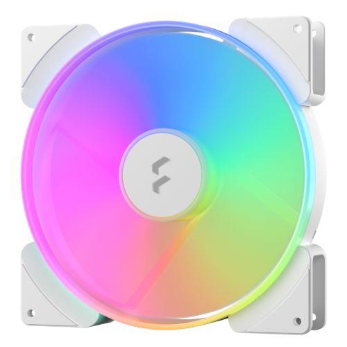 Fractal Design Prisma AL-18 ARGB PWM 18cm Case Fans x2 7 Blades Long Life Sleeve Bearing 300-1200 RPM White