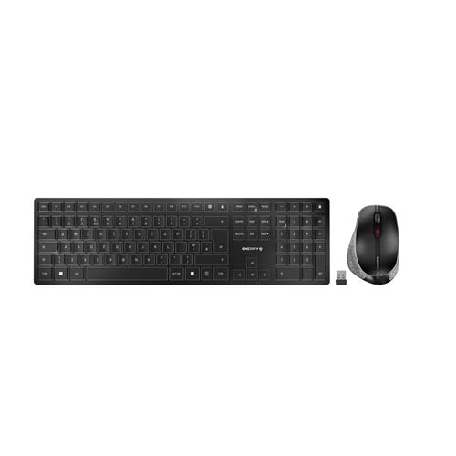 CHERRY DW 9500 SLIM keyboard Mouse included RF Wireless + Bluetooth QWERTY English Black Grey