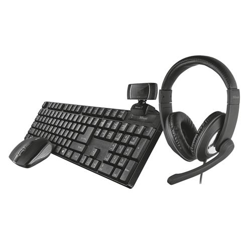 Trust Qoby keyboard Mouse included RF Wireless QWERTY UK English Black