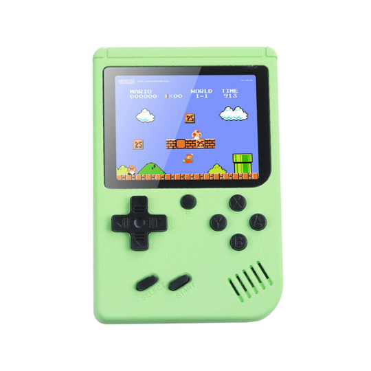 (Green) Kids Gifts Built-in 500 Classic Games Handheld Retro Video Game Console Gameboy