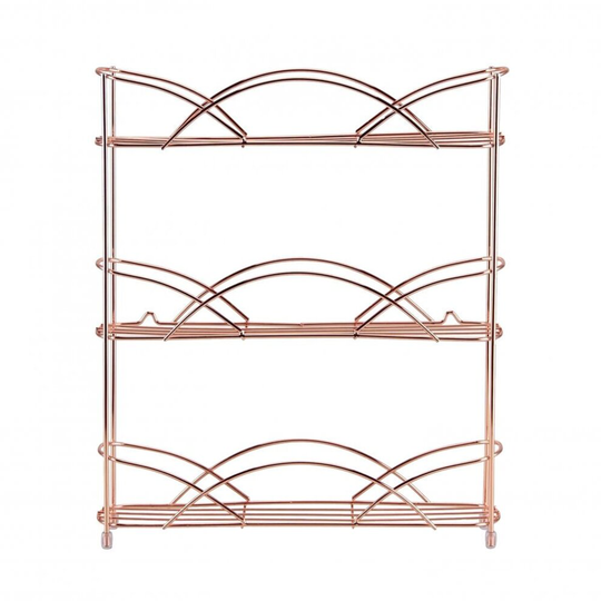 Copper Free Standing 3 Tier Table Top Spice Rack