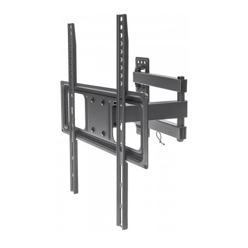Manhattan TV & Monitor Mount Wall Full Motion 1 screen Screen Sizes: 32-55" Black VESA 100x100 to 400x400mm Max 35kg LFD Tilt & Swivel with 3 Pivots Lifetime Warranty