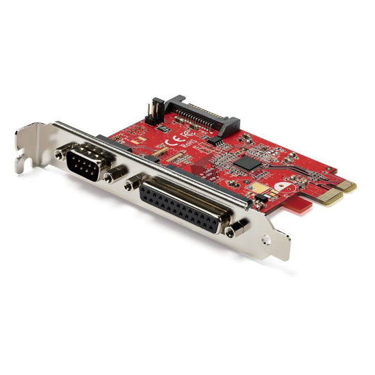Startech PCIe Card with Serial and Parallel Port - PCI Express Combo Adapter Card with 1x DB25 Parallel Port & 1x RS232 Serial Port - Expansion/Co