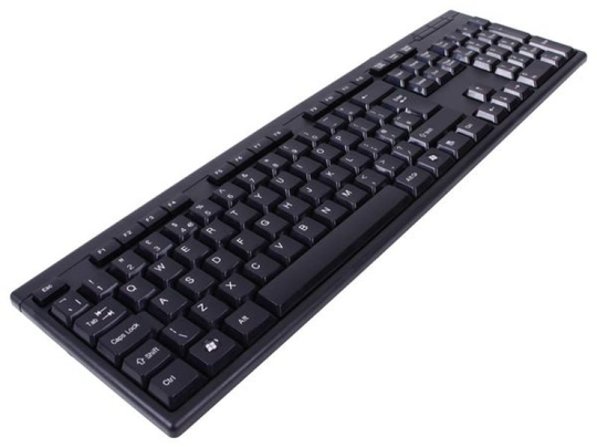 EXDISPLAY Xenta Black Full Size Keyboard - USB UK Layout