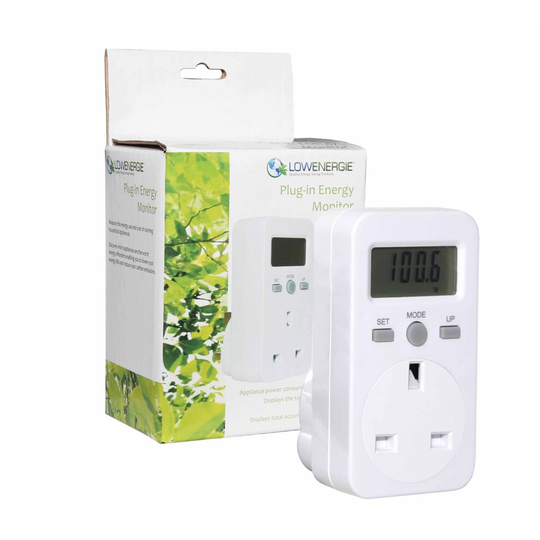 Lowenergie Plug in Energy Monitor Electricity Usage Monitoring