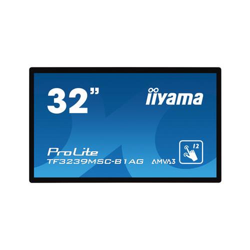 iiyama ProLite TF3239MSC-B1AG computer monitor 80 cm (31.5") 1920 x 1080 pixels Full HD LED Touchscreen Multi-user Black