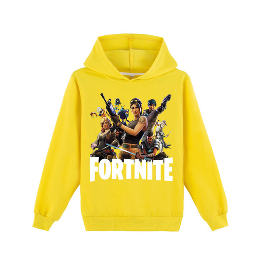 (Yellow, 150) Fortnite Boys Girls Kids Hoodie Tops Sweatshirts XMAS Gifts