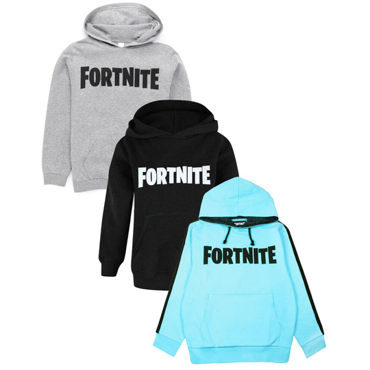 (Black, 9-11 Years) Fortnite Hoodie Boys Kids Battle Royale Logo Game Jumper Sweater