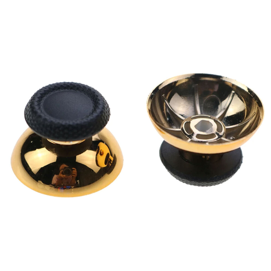 (Gold) PS5 Controller Chrome Analog Thumbsticks Grips Thumb Stick Playstation 5