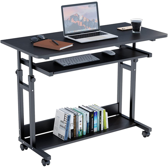 (Black) Dripex Computer Desk Mobile, Portable Office Desk