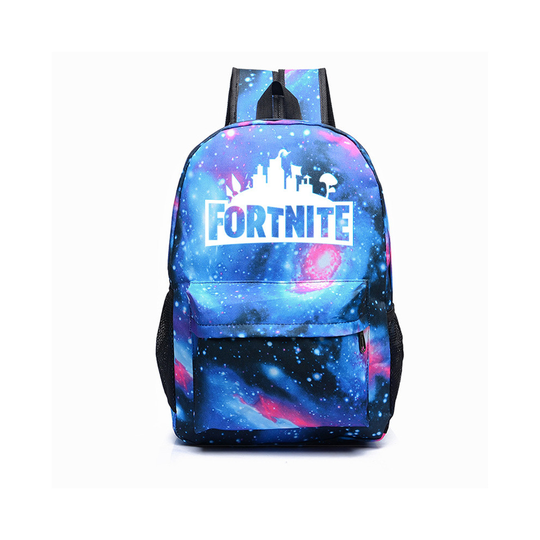 (Galaxy Blue) FORTNITE Backpack Versatile Shoulder Bag Luminous School Travel Outdoor Gift