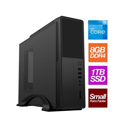 Small Form Factor - Intel i5 12400 6 Core 12 Thread 2.50GHz (4.40GHz Boost) 8GB RAM 1TB NVMe M.2 No Optical - Pre-Built PC