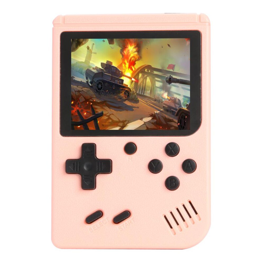 (Pink) Handheld Games Console with 500 Classical Games