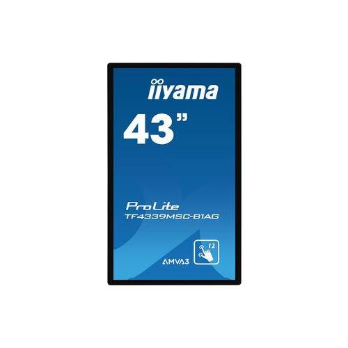 iiyama ProLite TF4339MSC-B1AG computer monitor 109.2 cm (43") 1920 x 1080 pixels Full HD LED Touchscreen Multi-user Black