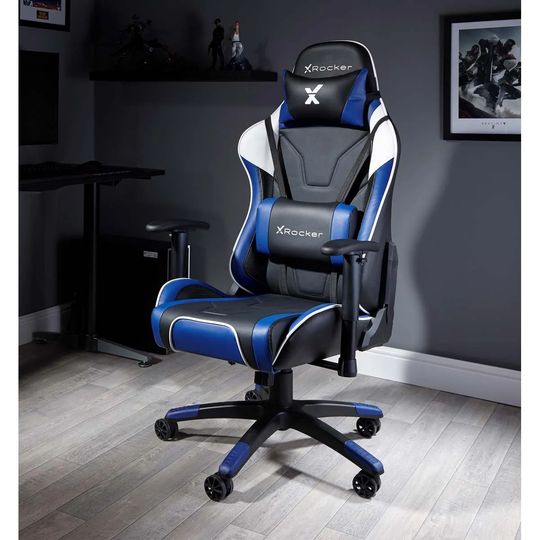 X Rocker Agility Esport Pc Office Gaming Chair - Blue