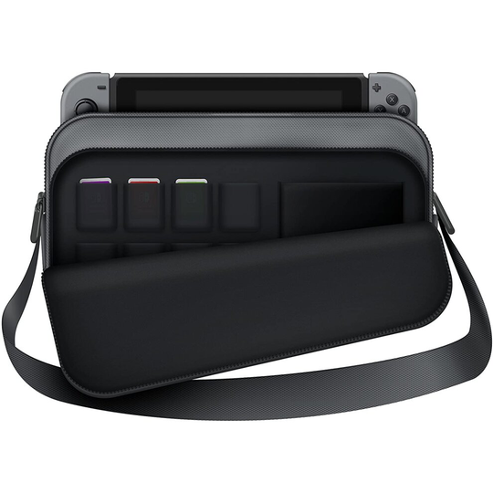 Grey Messenger Carry Shoulder Bag for Nintendo Switch Console