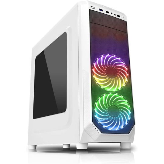 (PRISM WHITE) Fast Gaming PC Intel Core i5 8GB RAM 120GB SSD+500GB HDD W10