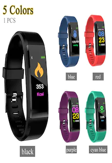 115plus Bluetooth Smart Watch Heart Rate Blood Pressure Monitor Fitness Tracker Bracelet Green
