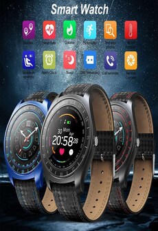 V10 Waterproof Sport Smart Watch - Blood Pressure Heart Rate Monitor for iOS Android Black