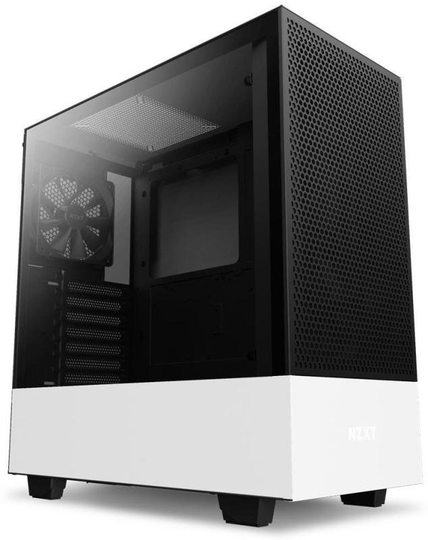 NZXT H511 Flow Compact Tempered Glass Mid-Tower Case - White