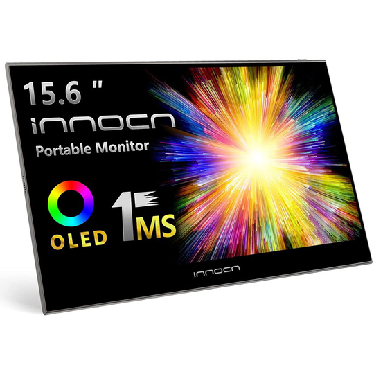 INNOCN 15.6" OLED Portable Monitor Full HD 1080P 100% DCI-P3 1MS 100000:1 USB Computer Monitor Mini HDMI Travel Monitor Photo Video Editing ..