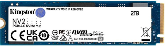 Kingston 2TB NV2 PCIe 4.0 NVMe Ssd