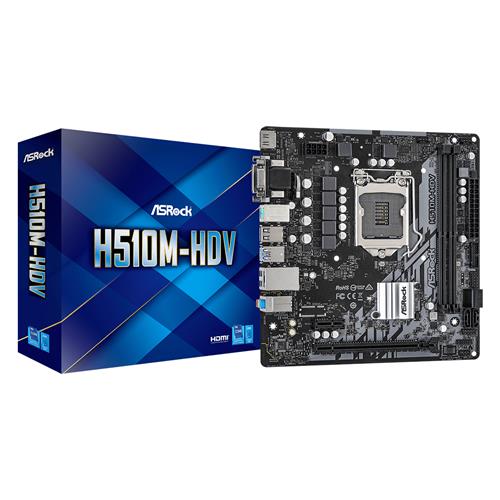 Asrock H510M-HDV Intel H510 LGA 1200 micro ATX