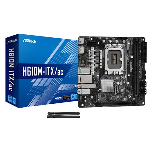 Asrock H610M-ITX/ac Intel H610 LGA 1700 Micro ITX