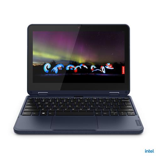 Lenovo 500w Gen 3 (Intel) N5100 Hybrid (2-in-1) 29.5 cm (11.6") Touchscreen HD Intel Celeron 4 GB LPDDR4x-SDRAM 128 GB SSD Wi-Fi 6 (802.11ax) Windows 11 Pro Blue