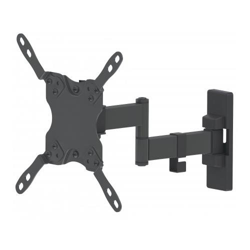 Manhattan TV & Monitor Mount Wall Full Motion 1 screen Screen Sizes: 13-42" Black VESA 75x75 to 200x200 Max 20kg Tilt & Swivel with 3 Pivots Lifetime Warranty