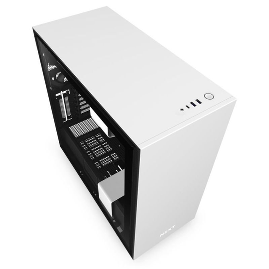 EXDISPLAY H710 Matte White / Black Mid Tower Case