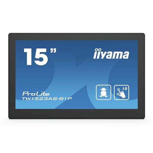 iiyama ProLite TW1523AS-B1P computer monitor 39.6 cm (15.6") 1920 x 1080 pixels Full HD LED Touchscreen Multi-user Black