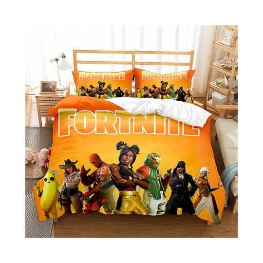 (11, Double) Fortnite Bedding Single Double Duvet Cover Pillow Cases Set