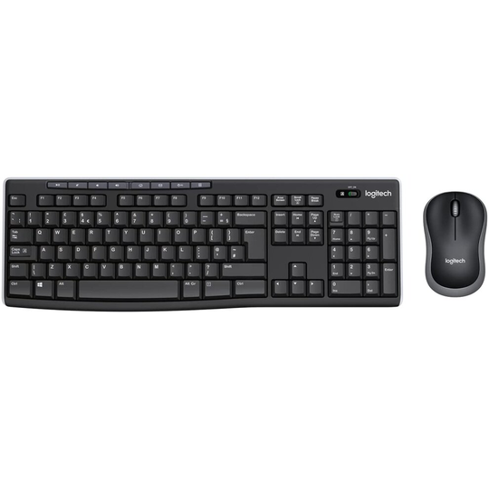 Logitech MK270 Wireless Keyboard and Mouse Combo for Windows, 2.4 GHz Wireless, Compact Wireless Mouse, 8 Multimedia & Shortcut Keys, 2-Year Battery
