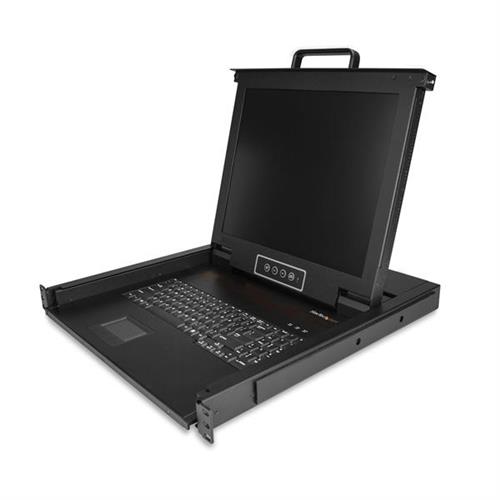 StarTech.com Rackmount KVM Console - Single Port VGA KVM with 17" LCD Monitor for Server Rack - Fully Featured Universal 1U LCD KVM Drawer w/Cables & Hardware - USB Support - 50000 MTBF