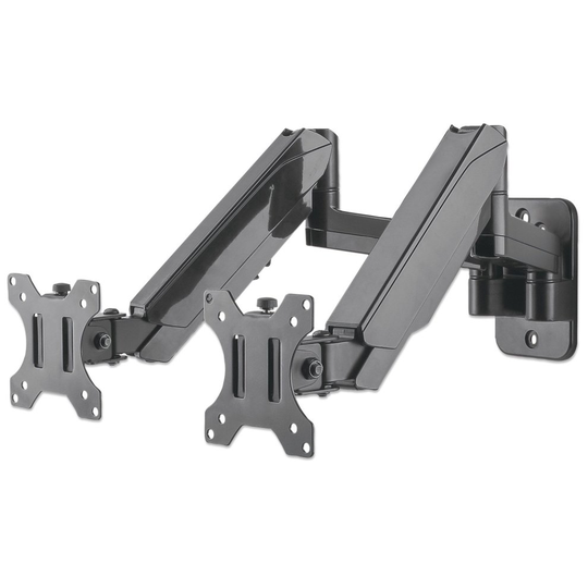 Manhattan Monitor/TV Dual Wall Mount, Gas Spring, Full Motion (3...