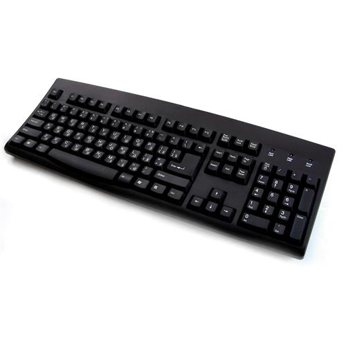 Accuratus KYBAC260UP-BKFR USB + PS/2 AZERTY French Black keyboard