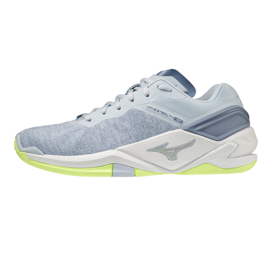 (6 UK) Mizuno Wave Stealth Neo Women's Netball Shoes, Heather/Wht/NeoLime