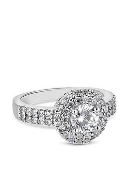 Jon Richard Double Halo Cocktail Ring