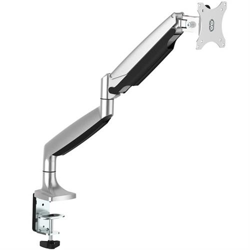 StarTech.com Desk Mount Monitor Arm - Heavy Duty Ergonomic VESA Monitor Arm - Single 9kg Display - Full Motion Height Adjustable Articulating - Aluminum - C-Clamp/Grommet - Silver
