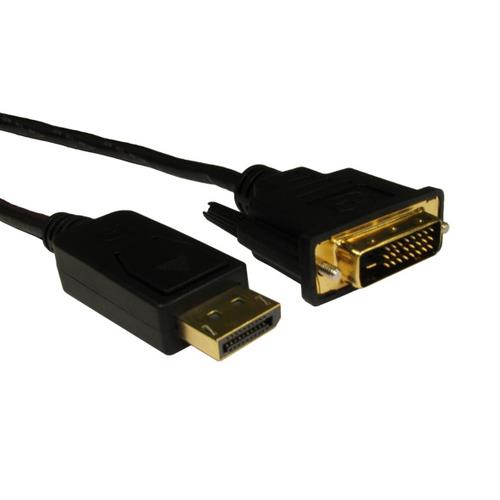 Cables Direct HDHDPORT-001-2M video cable adapter DisplayPort DVI Black