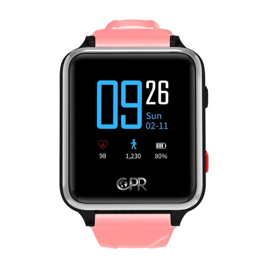 (Pink) CPR Guardian 2 Elderly SOS Personal Alarm Watch with GPS Tracking
