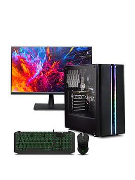 Horizon 500 Bundle - Amd Ryzen 5, 16Gb Ram 500Gb Storage, Gaming Desktop With Keyboard And Monitor