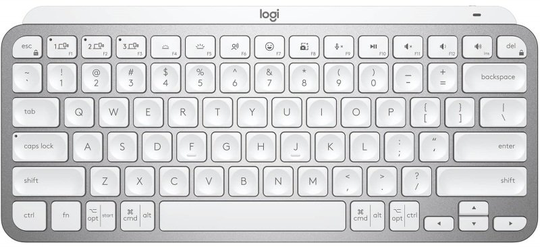 Logitech MX Keys Mini Backlit Bluetooth Wireless Keyboard, Pale Grey