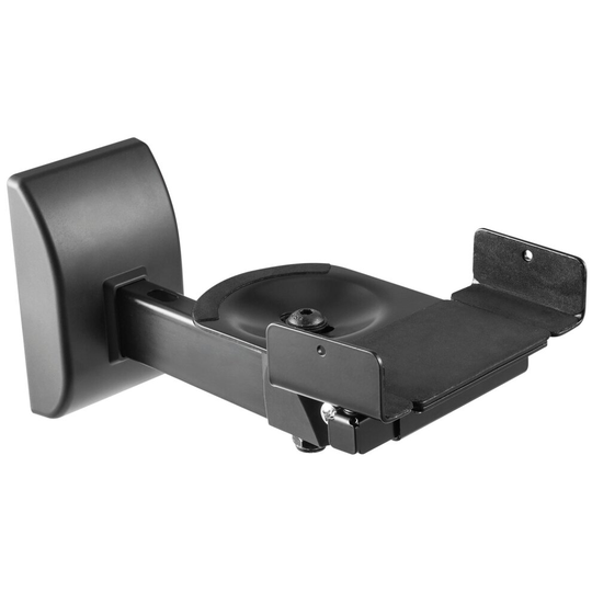 Universal Side Clamping Bookshelf Wall Mount Speaker Bracket - Black