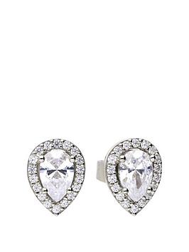 Diamonfire Teardrop Halo Earrings